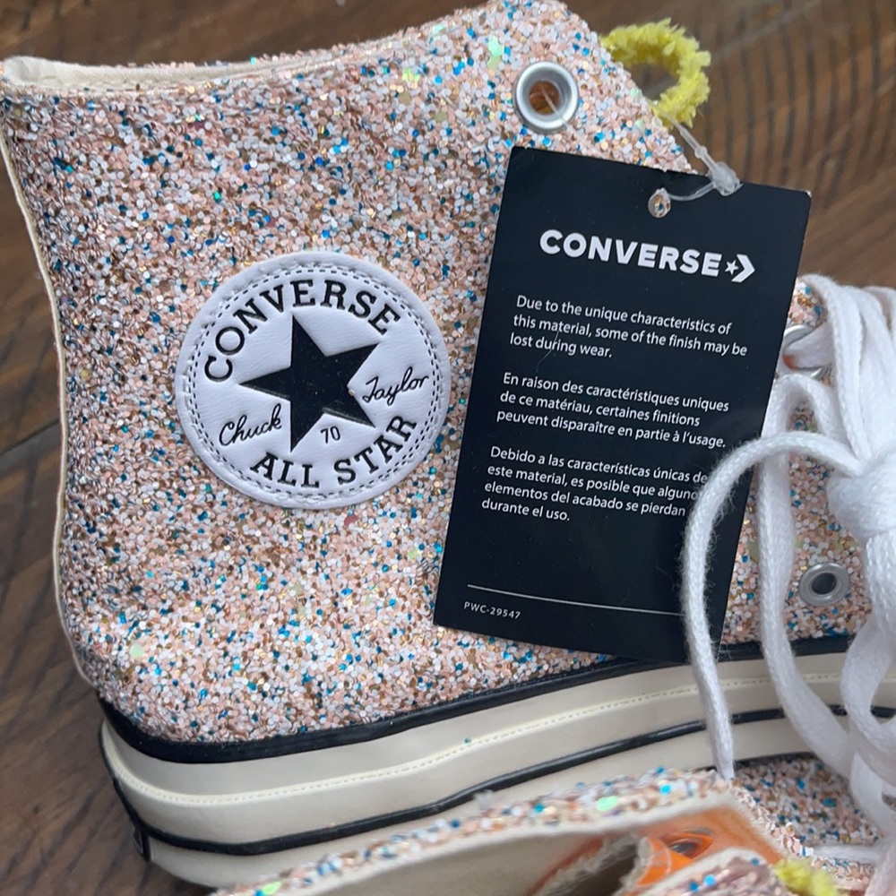 Converse X J.W. Anderson Glitter Hightop Shoes - Picture 9 of 15